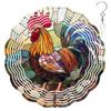 10-Inch Metal Wind Spinner Rooster on Pebbles 3D Wind Spinner, Unique Metal Hanging Kinetic Wind Sculpture Ornament Gift for Animal Lovers Yard Art Garden Patio Lawn Indoor Outdoor Decor view 1