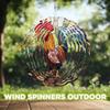 10-Inch Metal Wind Spinner Rooster on Pebbles 3D Wind Spinner, Unique Metal Hanging Kinetic Wind Sculpture Ornament Gift for Animal Lovers Yard Art Garden Patio Lawn Indoor Outdoor Decor view 4