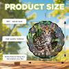 10-Inch Metal Wind Spinner Ocelot Kitten 3D Wildlife Wind Spinner, Unique Metal Hanging Kinetic Wind Sculpture Ornament Gift for Animal Lovers Yard Art Garden Patio Lawn Indoor Outdoor Decor (2) view 3