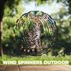 10-Inch Metal Wind Spinner Ocelot Kitten 3D Wildlife Wind Spinner, Unique Metal Hanging Kinetic Wind Sculpture Ornament Gift for Animal Lovers Yard Art Garden Patio Lawn Indoor Outdoor Decor (2) view 4