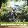 10-Inch Metal Wind Spinner Two Pelicans by Ocean 3D Bird Wind Spinner, Unique Metal Hanging Kinetic Wind Sculpture Ornament Gift for Bird Lovers Yard Art Garden Patio Lawn Indoor Outdoor Decor view 4