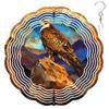 10-Inch Metal Wind Spinner Falcon on Rock 3D Raptor Wind Spinner, Unique Metal Hanging Kinetic Wind Sculpture Ornament Gift for Bird Lovers Yard Art Garden Patio Lawn Indoor Outdoor Decor view 1