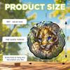 10-Inch Metal Wind Spinner Lion Cub 3D Wildlife Wind Spinner, Unique Metal Hanging Kinetic Wind Sculpture Ornament Gift for Animal Lovers Yard Art Garden Patio Lawn Indoor Outdoor Decor view 3