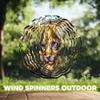 10-Inch Metal Wind Spinner Lion Cub 3D Wildlife Wind Spinner, Unique Metal Hanging Kinetic Wind Sculpture Ornament Gift for Animal Lovers Yard Art Garden Patio Lawn Indoor Outdoor Decor view 4