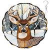 10-Inch Metal Wind Spinner Buck in Snowy Forest 3D Wildlife Wind Spinner, Unique Metal Hanging Kinetic Wind Sculpture Ornament Gift for Animal Lovers Yard Art Garden Patio Lawn Indoor Outdoor Decor view 1