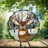 10-Inch Metal Wind Spinner Buck in Snowy Forest 3D Wildlife Wind Spinner, Unique Metal Hanging Kinetic Wind Sculpture Ornament Gift for Animal Lovers Yard Art Garden Patio Lawn Indoor Outdoor Decor view 2