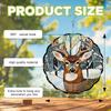 10-Inch Metal Wind Spinner Buck in Snowy Forest 3D Wildlife Wind Spinner, Unique Metal Hanging Kinetic Wind Sculpture Ornament Gift for Animal Lovers Yard Art Garden Patio Lawn Indoor Outdoor Decor view 3