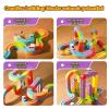 3D DIY Cube Track Electric Train Set, USB Rechargeable Motorized Train with Flexible Infinity Track, Antigravity Design and Traffic Signs, for Kids and Adults(81pcs) view 3