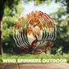 10-Inch Metal Wind Spinner Bighorn Sheep Under Autumn Tree Wildlife Wind Spinner, Unique Metal Hanging Kinetic Wind Sculpture Ornament Gift for Animal Lovers Yard Art Garden Patio Lawn Decor view 4