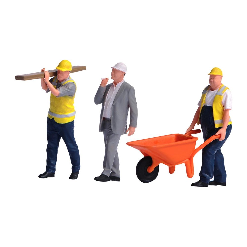 Menolana Miniature Figures Model 1/64 Scale Tiny People Figurine,Construction Building Workers,Mini Diorama Figure for Miniature Scene, Style D