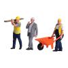Menolana Miniature Figures Model 1/64 Scale Tiny People Figurine,Construction Building Workers,Mini Diorama Figure for Miniature Scene, Style D view 1