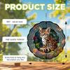 10-Inch Metal Wind Spinner Ocelot Kitten 3D Wildlife Wind Spinner, Unique Metal Hanging Kinetic Wind Sculpture Ornament Gift for Animal Lovers Yard Art Garden Patio Lawn Indoor Outdoor Decor (1) view 3