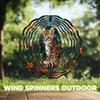 10-Inch Metal Wind Spinner Ocelot Kitten 3D Wildlife Wind Spinner, Unique Metal Hanging Kinetic Wind Sculpture Ornament Gift for Animal Lovers Yard Art Garden Patio Lawn Indoor Outdoor Decor (1) view 4