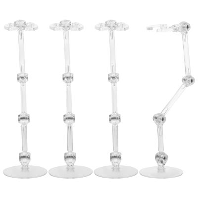 4pcs Action Figure Display Stand Base Stable Doll Holder Rack for Model Display and Storage at Home Shop