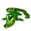 24" Deluxe 3D Printed Crystal Dragon  Flexible Articulating and Large Size at 24 inches (Dark Green Light Green Metalic Dual Color Gradient) view 1