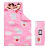 MORAIS Toddler Nap Mat with Removable Pillow and Blanket - 52" x 20" Lightweight and Soft Nap Mats for Preschool, Daycare (Pink) view 1