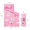 MORAIS Toddler Nap Mat with Removable Pillow and Blanket - 52" x 20" Lightweight and Soft Nap Mats for Preschool, Daycare (Pink) view 2