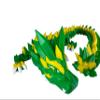 24" Deluxe 3D Printed Crystal Dragon  Flexible Articulating and Large Size at 24 inches (Oregon Green Yellow) view 2