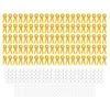100 Set Badge Pin Button Blank Materials, 44mm Celebration Party Wedding Supplies - Durable, Easy to Use, Ideal for DIY Button Maker Buttons Making Supplies (Yellow) view 1