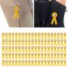 100 Set Badge Pin Button Blank Materials, 44mm Celebration Party Wedding Supplies - Durable, Easy to Use, Ideal for DIY Button Maker Buttons Making Supplies (Yellow) view 4