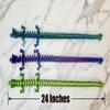 24" Deluxe 3D Printed Crystal Dragon  Flexible Articulating and Large Size at 24 inches (Blue Green Copper Metalic TRI Color Gradient) view 2