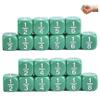 20Pcs Fraction Dice Multi Faceted Math Dice Educational Class Set Table Game Accessories for Kids Math Practice, Green view 1