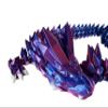 24" Deluxe 3D Printed Crystal Dragon  Flexible Articulating and Large Size at 24 inches (Blue Purple Metalic Dual Color Gradient) view 3