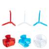 3Pcs Flexible Display Base for Action Figures Model Kits Stand Holder with Stable Flat Bottom Transparent White Red Blue view 4