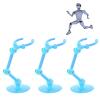 10pcs Action Figure Stand Kits, Doll Display Holder with Plastic Material, Mini Doll Model Support Stand for Anime Figures, Easy Assembly and Adjustable for Creative Displays (Transparent Blue) view 4