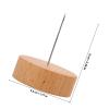 Abaodam Wood Base Clay Doll Stand with Pin 45Mm Diameter Solid Wood Display Rack for Crochet Dolls and Figurines for Collectible Display and Storage view 2