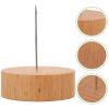 Abaodam Wood Base Clay Doll Stand with Pin 45Mm Diameter Solid Wood Display Rack for Crochet Dolls and Figurines for Collectible Display and Storage view 4