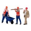 Menolana Miniature Figures Model 1/64 Scale Tiny People Figurine,Construction Building Workers,Mini Diorama Figure for Miniature Scene, Style C view 1