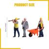 JWQFBC Miniature Figures Model 1/64 Scale Diorama Figure Construction Building Workers Simulation, Style D view 2