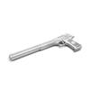 Long Barrel Chrome Foam Pistol 17.25" Silver Fantasy Hand Cannon Prop | PU Foam Cosplay Weapon for Costume, Roleplay & Display view 4