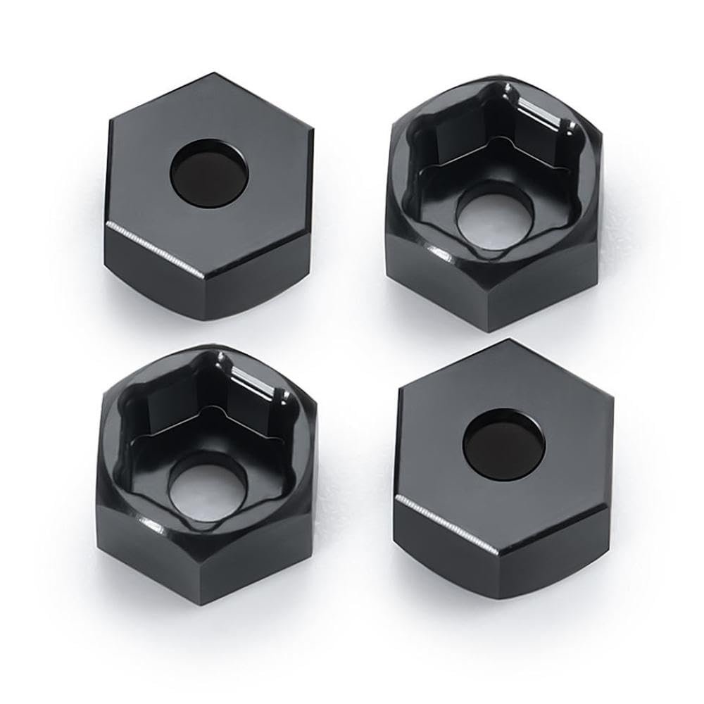 4Pcs 5mm to 7mm Or 12mm Hex Wheel Hub Adapters Compatible with 1/24 Scale Wheels On 1/10 RC Car Upgrade Parts Fits SCX24 and D12 Models(5 to 7mm)