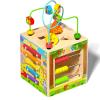 LLTCMAOYI Montesson Wooden Baby Activity Cube, Fine Motor Sensory Development Toy view 1