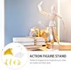 FOYTOKI Fire Effect Action Figure Stand Clear Flexible Doll Model Display Rack with Connectable Base for Figurines Portable Bracket for Battle Scene Reproduction Compatible with Various view 3