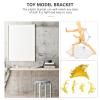 FOYTOKI Fire Effect Action Figure Stand Clear Flexible Doll Model Display Rack with Connectable Base for Figurines Portable Bracket for Battle Scene Reproduction Compatible with Various view 4