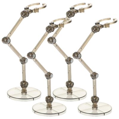 Abaodam 4pcs Plastic Figurine Model Stands Action Figure Support Bases with Stable Flat Bottom for Desktop Display and Model Assembly Holder