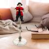 Abaodam 4pcs Plastic Figurine Model Stands Action Figure Support Bases with Stable Flat Bottom for Desktop Display and Model Assembly Holder view 4