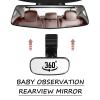 ANDRESLAD Car Seat Mirror for Rear Facing and, Clip-On Safety Rearview Mirror, Wide Angle Convex Glass for Backseat Monitoring in Vehicles view 3
