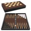 3-in-1 Magnetic Game Set  Chess, Checkers & Backgammon Board | MDF Case, Scratch-Resistant Gloss Finish, Portable Foldable Design view 3