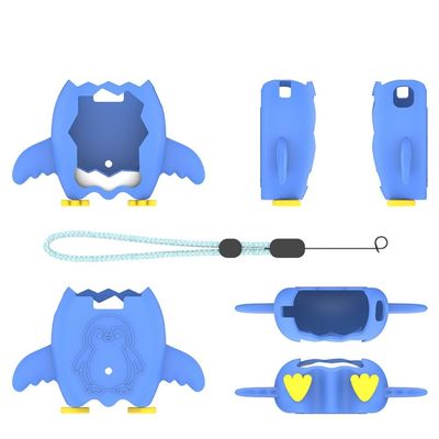 Electronic Pet Protective Case for Tamagotchi Paradise Housing Shell Digital Pet Silicone Cover with Lanyard (Blue)