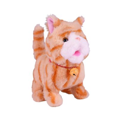 JISADER Interactive Toy Figure, Stuffed Animal Talking Walking s, Recordable Electric Walking Cat Toy, Yellow