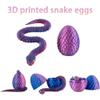 3D Printed Cool Snake Dragon Egg Multi-Joint Novel Easter Gift Decompression Children's Toys Desktop Decoration (Pink Blue Gradient) view 4