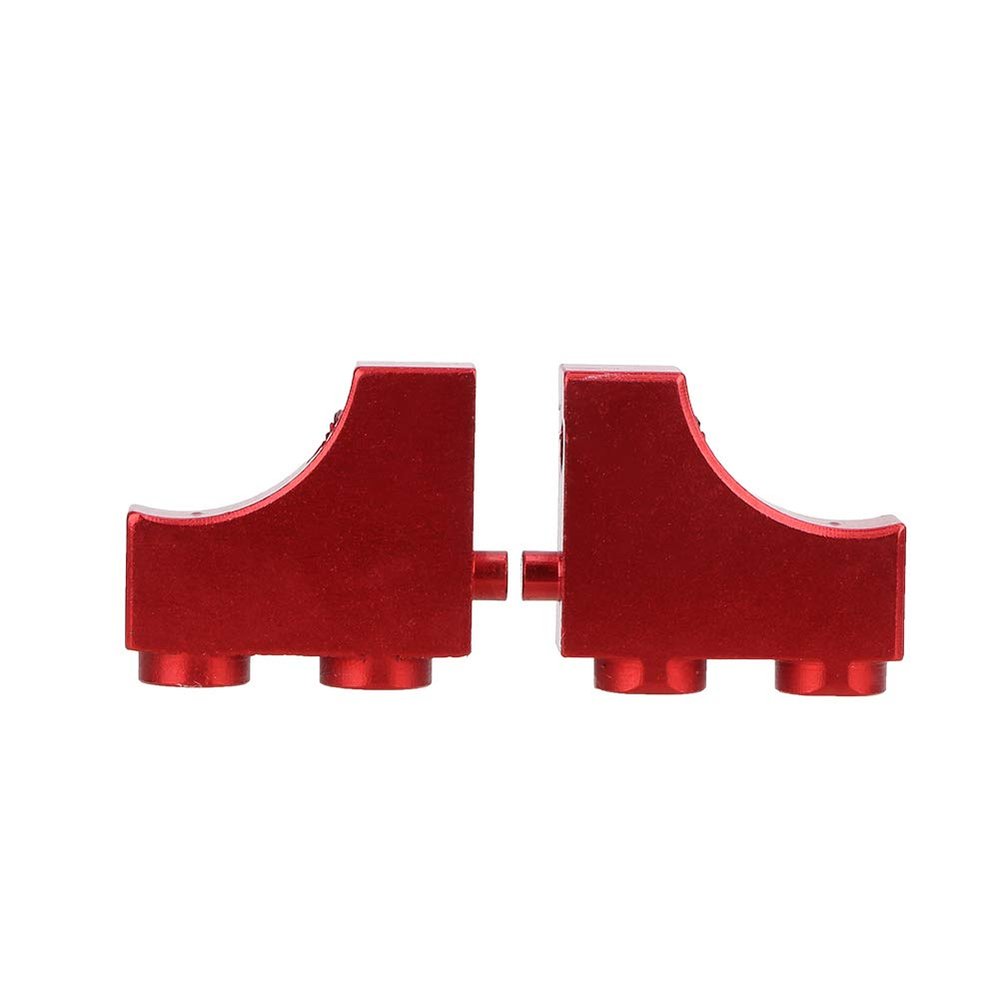 2PCS Aluminum Servo Mounts for RH1043 RH1045 RC Car, Upgrade Accessories for 1/10 Scale Vehicle Model, Durable Lightweight Replacement Parts with Easy Installation (10696R red)