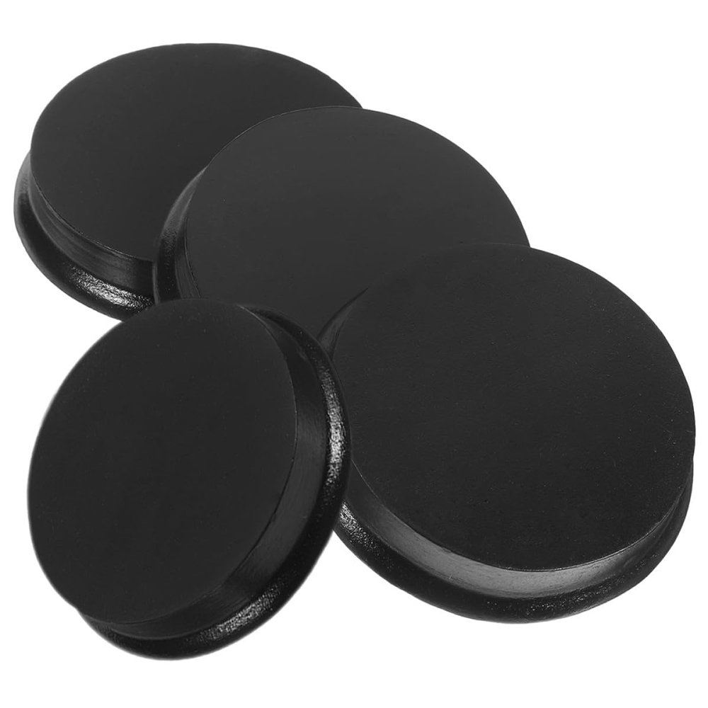 Abaodam 3pcs Round Wooden Miniature Bases for Dolls DIY Crafts Display Stands with Sleek Edge Design Black Circular Bases for Mini Figures and Handmade Models