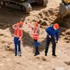 Menolana Miniature Figures Model 1/64 Scale Tiny People Figurine,Construction Building Workers,Mini Diorama Figure for Miniature Scene, Style A view 2