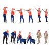 Menolana Miniature Figures Model 1/64 Scale Tiny People Figurine,Construction Building Workers,Mini Diorama Figure for Miniature Scene, Style A view 3