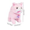 DYNWAVE Interactive Toy Figure Stuffed Animal Lightweight Funny Electric Walking Cat Toy with Record Function for Children Gift, Pink view 2